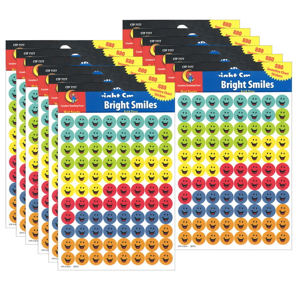 Creative Teaching Press Bright Smiles Hot Spot Stickers, PK5280 7177